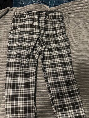 Black and White Plaid Pants
